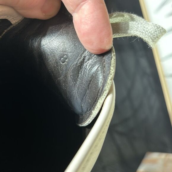 Lanvin mens DBB1 low top distressed burnished sneakers 8 greys leather - Picture 8 of 8